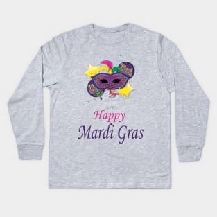 Mardi Gras Kids Long Sleeve T-Shirt